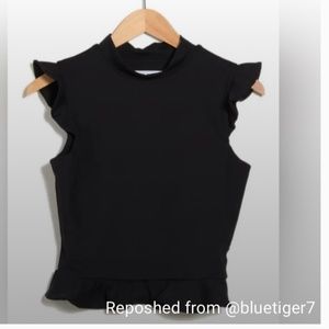 Ruffle Mock Neck Top by Susana Monaco | NWT